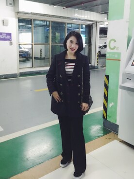 athena*何静さん（レディース・163cm）の冬コーディネート