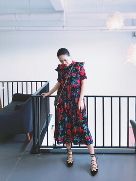 「LOUIS VUITTON（ルイヴィトン）のアイテム（ショルダーバッグ、ブラウン系）」を使った、athena*何静さん（レディース・163cm）の夏コーディネート