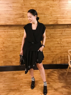 「gillivoのアイテム（ショルダーバッグ、ブラック系）」を使った、athena*何静さん（レディース・163cm）の夏コーディネート