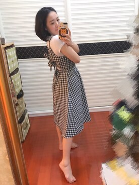 athena*何静さん（レディース・163cm）の夏コーディネート