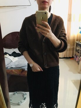 「MONKI（モンキ）のアイテム（ノーカラージャケット）」を使った、mannamannaさん（レディース・153cm）の春コーディネート