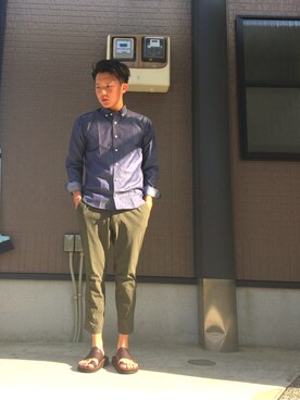 「graphのアイテム」を使った、kさん（メンズ・173cm）の夏コーディネート