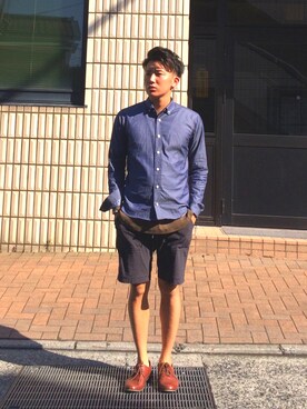 「graphのアイテム」を使った、kさん（メンズ・173cm）の夏コーディネート