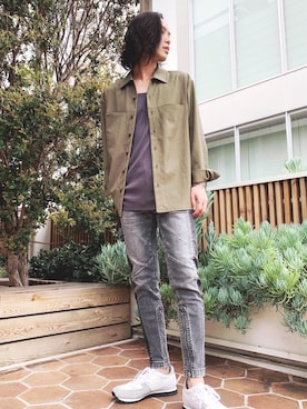 「5351 POUR LES HOMMES（ゴーサンゴーイチプールオム）のアイテム（パンツ）」を使った、古屋さん（メンズ・170cm）の夏コーディネート