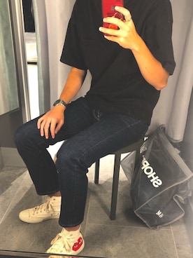 「＃デニム」｜「アイテム（腕時計）」を使った、けんさん（メンズ・177cm）の夏コーディネート