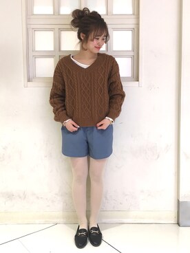 Rionaさん（レディース・154cm）の冬コーディネート