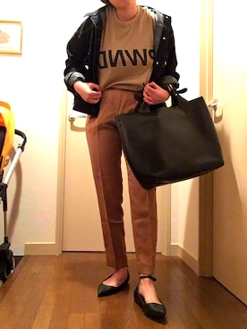 「花見」｜「アイテム（デニムジャケット）」を使った、andyさん（レディース・163cm）の春コーディネート