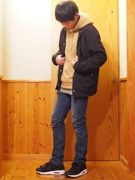 「ドラフトリーバイス」｜「アイテム（ナイロンジャケット）」を使った、Seimmyさん（メンズ・174cm）の冬コーディネート