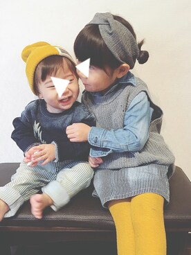 hiiiiさん（キッズ・100cm）の冬コーディネート