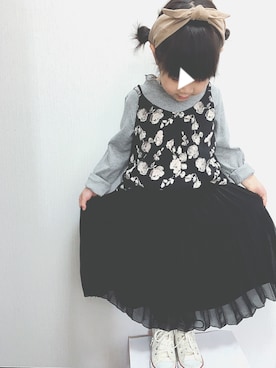 「アイテム（アンサンブル）」を使った、hiiiiさん（キッズ・100cm）の春コーディネート