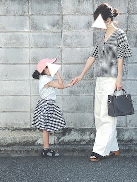 「AZUL by moussy（アズールバイマウジー）のアイテム（サンダル）」を使った、hiiiiさん（キッズ・100cm）の夏コーディネート