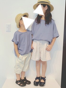 「ナイキエアリフト」｜「アイテム（帽子）」を使った、hiiiiさん（キッズ・120cm）の夏コーディネート