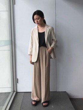 「earthtone」｜「アイテム（ジャケット/アウター）」を使った、Nさん（レディース・165cm）の夏コーディネート