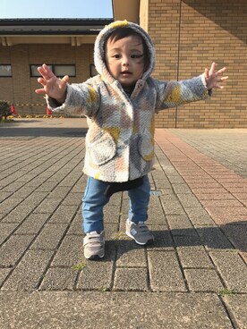 「ZARA KIDS」｜「アイテム（その他アウター）」を使った、Fuuuさん（キッズ・70cm）の春コーディネート