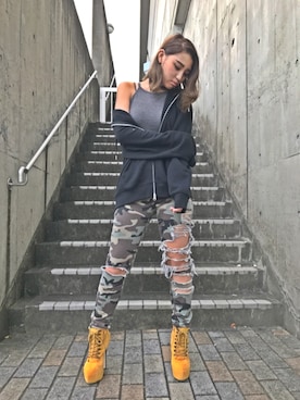 「CLASS（クラス）のアイテム」を使った、小川春香さん（レディース・154cm）の秋コーディネート
