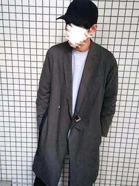 「THE RERACS（ザ・リラクス）のアイテム（トレンチコート）」を使った、Yoshida Ina(相互)さん（メンズ・177cm）の春コーディネート
