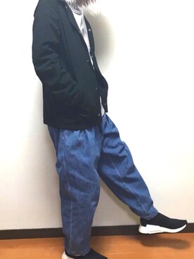 「STUDIOUS（ステュディオス）のアイテム（パーカー）」を使った、かずまるさん（メンズ・165cm）の春コーディネート