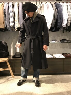 「アイテム（トレンチコート）」を使った、tatさん（メンズ・173cm・40代）の秋コーディネート
