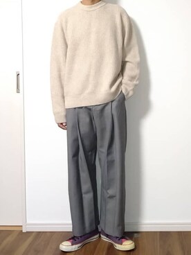 「YARD PLUS（ヤードプリュス）のアイテム（パンツ）」を使った、usugeハゲ狼さん（メンズ・174cm）の冬コーディネート