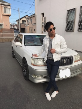 「ARMANI EXCHANGE（アルマーニエクスチェンジ）のアイテム（アクセサリー）」を使った、YT7さん（メンズ・173cm）の冬コーディネート