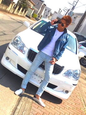 「アイテム（Tシャツ/カットソー）」を使った、YT7さん（メンズ・173cm）の春コーディネート