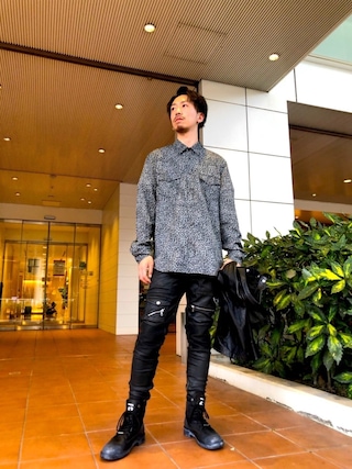 【超レア！関税送料込 】DIESEL ラメブークレ シャツ ジャケット D-BLAZ Man: ファッションショーデニム ブレザー｜ディーゼル
