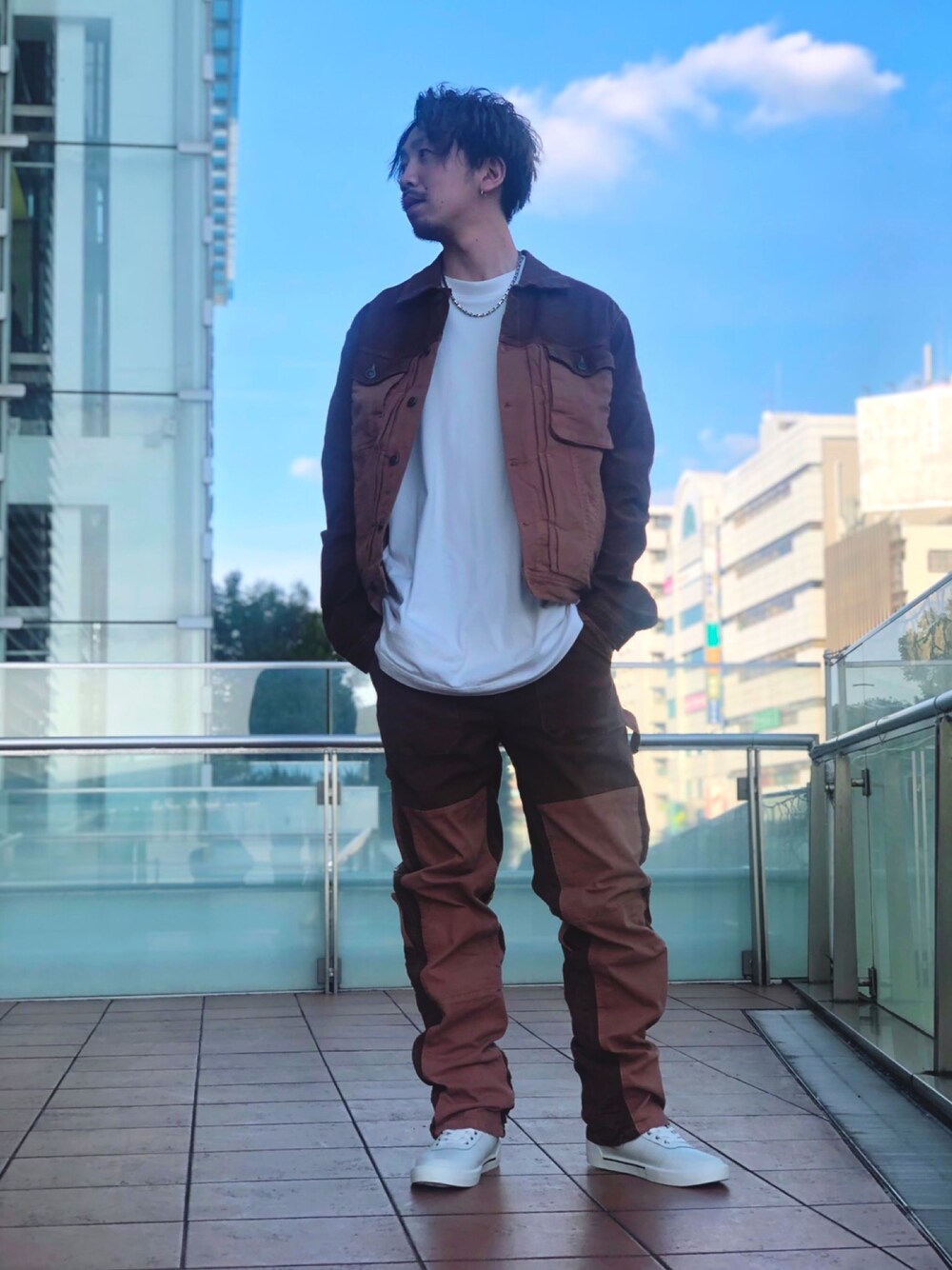 【DIESEL】メンズ グレー 新作 ワイドデニム ジョグジーンズ DIESEL（ディーゼル）の「SS21 メンズ デニム ジャケット ジョグ