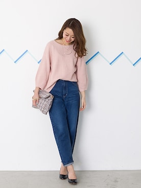 「NATURAL BEAUTY BASIC（ナチュラルビューティーベーシック）のアイテム（パンプス）」を使った、NBB STAFF 09さん（レディース・157cm）の冬コーディネート