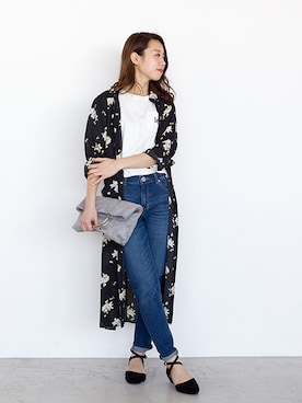 「NATURAL BEAUTY BASIC（ナチュラルビューティーベーシック）のアイテム（シャツワンピース）」を使った、NBB STAFF 09さん（レディース・157cm）の春コーディネート