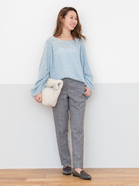 「ガンクラブチェック」｜NBB STAFF 09さん（レディース・157cm）の秋コーディネート