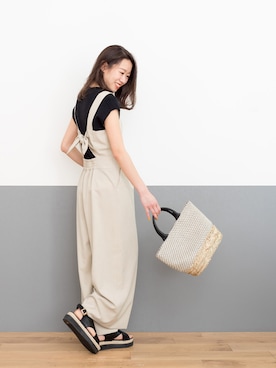 「NBB」｜「アイテム（ワンピース/ドレス）」を使った、NBB STAFF 09さん（レディース・157cm）の夏コーディネート