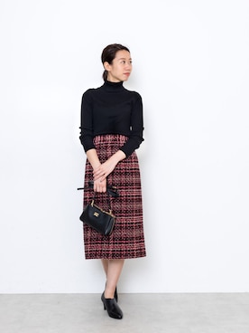 「おでかけ」｜「アイテム（パンプス）」を使った、NBB STAFF 09さん（レディース・157cm）の秋コーディネート