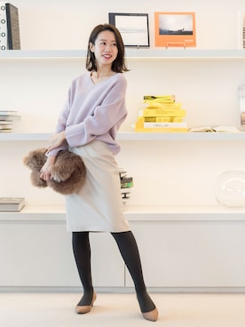 NBB STAFF 09さん（レディース・157cm）の冬コーディネート