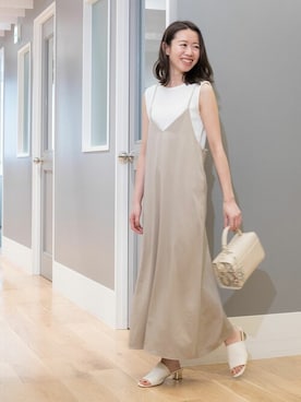 「NBB」｜「アイテム（ワンピース/ドレス）」を使った、NBB STAFF 09さん（レディース・157cm）の夏コーディネート