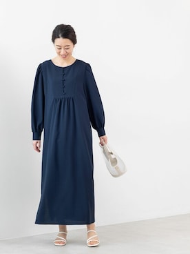 「NBB」｜「アイテム（ワンピース/ドレス）」を使った、NBB STAFF 09さん（レディース・157cm）の春コーディネート