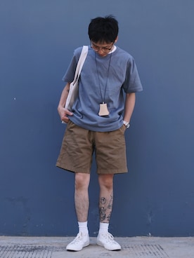 「glamb（グラム）のアイテム（アナログ腕時計）」を使った、aichungさん（メンズ・168cm）の春コーディネート