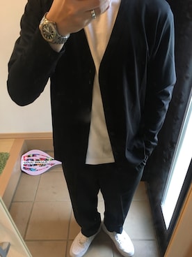 「エアリズム」｜ヤスエモンさん（メンズ・173cm）の夏コーディネート