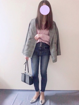 「PATRICK COX（パトリック・コックス）のアイテム（バッグ）」を使った、Yurinさん（レディース・159cm）の春コーディネート