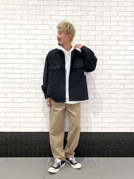 「BAYFLOW（ベイフロー）のアイテム（ブルゾン）」を使った、はっしーさん（メンズ・174cm）の秋コーディネート