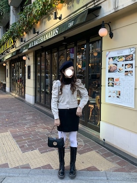 「白タイツ」｜Kylie.さん（レディース・164cm・20代）の冬コーディネート