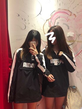 「PUMA（プーマ）のアイテム（その他アウター）」を使った、少女赟さん（レディース・166cm）の冬コーディネート