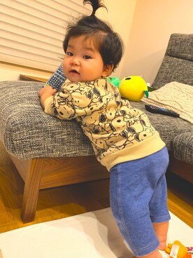 「つかまり立ち」｜qchan1207さん（キッズ・80cm）の秋コーディネート