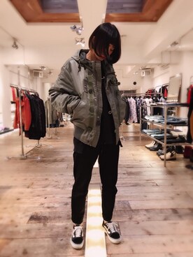 「N2B」｜「アイテム（ブルゾン）」を使った、mzeさん（レディース・164cm）の秋コーディネート