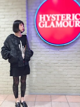 「中綿」｜「アイテム（MA-1）」を使った、mzeさん（レディース・164cm）の秋コーディネート