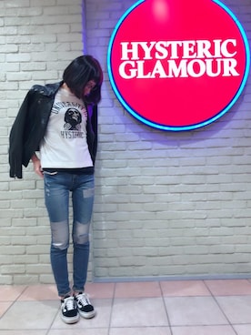 「アメカジ」｜「アイテム（ライダースジャケット）」を使った、mzeさん（レディース・164cm）の秋コーディネート