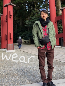 「アイラブCONVERSE」｜「アイテム（ダウンジャケット/コート）」を使った、takayuki.kさん（メンズ・172cm）の秋コーディネート