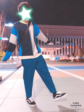 「セーターコーデ」｜たかたかたかさん（メンズ・176cm）の春コーディネート