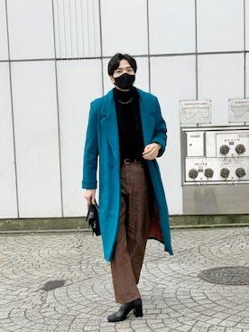 「RANDOM IDENTITIES（ランダムアイデンティティーズ）のアイテム（シューズ）」を使った、とっきーさん（メンズ・184cm）の冬コーディネート