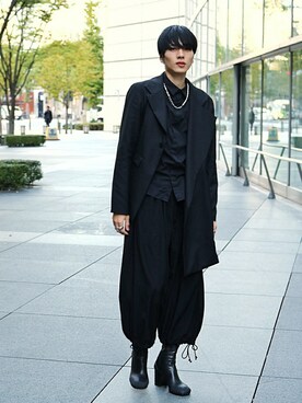 「RANDOM IDENTITIES（ランダムアイデンティティーズ）のアイテム（シューズ）」を使った、とっきーさん（メンズ・184cm）の冬コーディネート