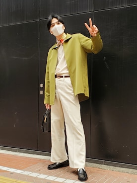 「COS（コス）のアイテム（ジャケット/アウター）」を使った、とっきーさん（メンズ・184cm）の春コーディネート